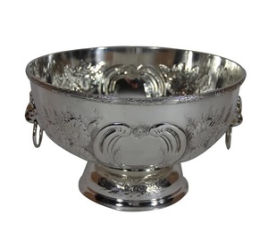 FRUTERO DE ALUMINIO CON BASE METÁLICA NÍQUEL DECORATIVO ENSALADA - Product Image 1
