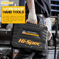 Ensemble d'outils de réparation automobile complet Hi-Spec 122 pièces, en acier au chrome-vanadium, boîte à outils de maintenance pour garage, coffret rigide