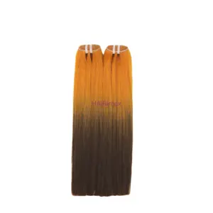 08 '' - 32'' Vietnam esische Ombre Orange bis Braun Glattes Haar gewebe, Nagel haut ausgerichtetes Haar Kostenlose Probe Virgin Vietnamese Human Hair