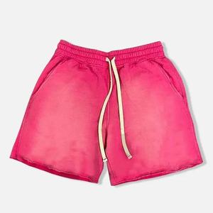 Haute qualité Vintage lavage à l'acide 100% coton Sun Fade cordon sport course court avec poches Shorts pour hommes Shorts pour hommes - Product Image 3