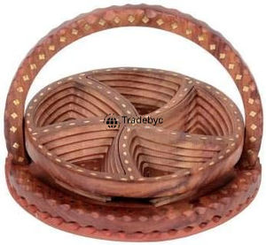 Panier à fruits secs et à noix en bois naturel de qualité supérieure, design moderne, écologique, fait à la main, pour servir des collations, Tradebyd - Product Image 2