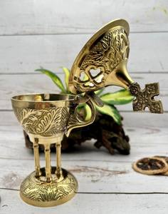 Brûleur d'encens d'été en laiton Croix Décoration religieuse Encensoir pour l'église Autel Prière Rituels spirituels Décoration de la maison Temple Utilisation - Product Image 3