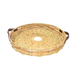 Récipient de stockage rond en bambou de luxe moderne nouveau design avec herbe de mer en rotin pour stocker les fruits, les légumes et les vêtements - Product Image 3