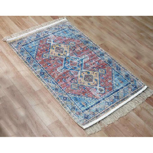 Alfombra Tejida 100% Algodón Natural Ecológica Lavable Clásica de Pelo Medio Estampada para Dormitorio y Sala de Estar - Product Image 3