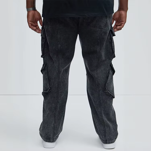 Pantalones Vaqueros de Algodón Extra Grandes de Alta Calidad para Hombre, Corte Holgado, Estilo Casual Urbano con Sellado Superior para Verano e Invierno - Product Image 2