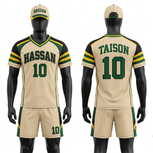 เสื้อฝึกซ้อมเชียร์ลีดเดอร์ 160 GSM ผ้าโพลีเอสเตอร์ตาข่าย สีเบจ เขียว เหลือง ดีไซน์แผงสี  โลโก้แบบซับลิเมชั่นสั่งทำได้ - Product Image 1