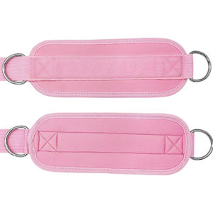 Sangles de cheville en nylon néoprène bleu personnalisé de haute qualité Sangle de cheville d'exercice de gymnastique avec anneau pour machines à câble d'haltérophilie - Product Image 5