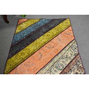 Tapis moderne en laine beige de 3.1x8,9 pieds Tapis de salon à tissage plat turc pour la décoration des adolescents - Product Image 4