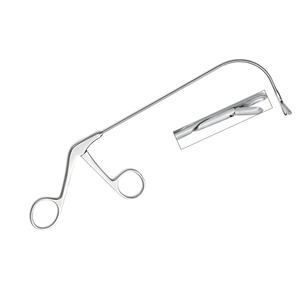 JURASZ Pince à polypes laryngés à ouverture vers le bas 8 mm, manuelle, certifiée CE, instrument chirurgical ORL en acier inoxydable - Product Image 1