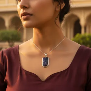 Collar de Plata 925 Chapado en Oro de 18K con Circonita y Perla, Gema Geométrica, para Mujer, Cadenas de Compromiso Modernas - Product Image 1