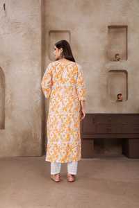 Kurt en coton pour femmes, pantalon Kurti brodé pour les exportations mondiales depuis l'Inde, vente en gros - Product Image 6