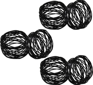 Porte-rond de serviette en métal noir fabriqué en inde décor de table à manger à la maison décoration de table de dîner de fête de mariage porte-papier de soie - Product Image 1