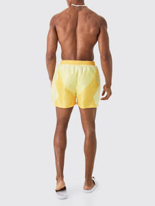 Meilleure qualité personnalisée marque Shorts de bain 100% polyester courte longueur couleur bloc conception Style décontracté anti-rides en gros - Product Image 2
