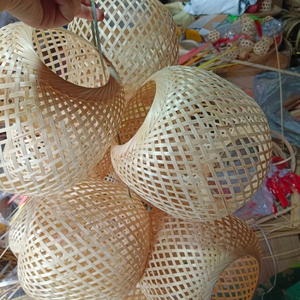 Grande vente Porte-bougie en bambou fait à la main Lanterne Décoration d'intérieur - Écologique Durable Décoration d'anniversaire Noël Pâques Forme personnalisée - Product Image 4