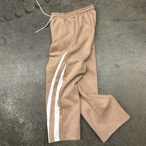 OEM ODM Casual Side Stripe Loose <b>Pants</b> Thick French Terry Sweat <b>Pants</b> <b>Cargo</b> <b>Oversized</b> Crop Baggy Fit <b>Pants</b> Wide Leg Sweatpants - Product Image 2