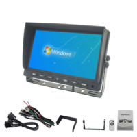 Système de moniteur avec écran IPS 9 pouces 1080P | DVR intégré | Quad Split 4 canaux | 4 fils de déclenchement | Kit d'aviation 4 broches pour camions lourds, bus et camping-cars