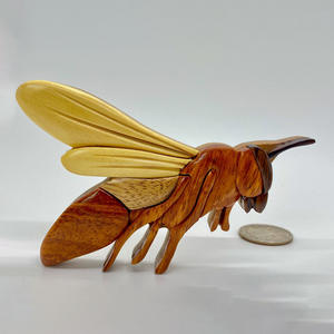 Peste de travail du bois pour autocollant de réfrigérateur cadeau souvenir de cuisine durable aimants décoratifs en bois - Product Image 5