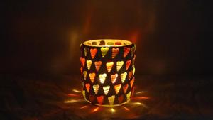 Frasco de vela de vidrio vacío con tapa de bambú, colorido, esmerilado, ámbar, negro, transparente, estampado de San Valentín, hecho a mano, cilindro de Metal de seda - Product Image 3