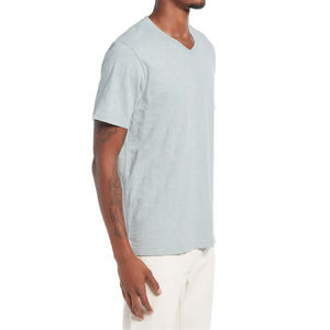 Camisetas Extra Grandes 100% Algodón, Fabricación Personalizada OEM, Camisetas de Cuello Redondo de Algodón Puro de Alta Calidad con Logotipo Personalizado para Hombre - Product Image 3