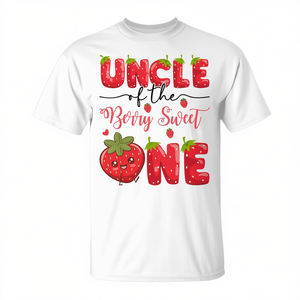 Maglietta per il Primo Compleanno del Nonno di Sweet One con Fragola, Ideale per Promozioni - Product Image 2