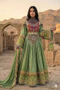 Robes Kuchi à manches longues à prix abordable pour adultes et filles, design magnifique, broderies uniques, costumes 3 pièces pour femmes. - Product Image 2