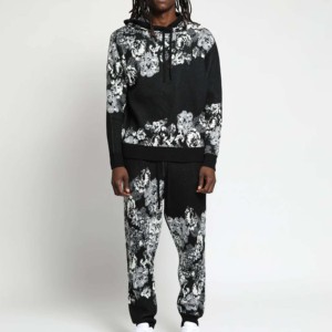 Cotton Blend Fleece Oversized Pullover <b>Hoodie</b> for Men Plain Dyed Blank Stone Acid Vintage Wash <b>Full</b> <b>Zip</b> Thermal Winter - Product Image 4