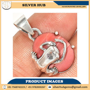 Bijoux pendentifs en argent sterling 925 de grande forme ovale en opale rose australienne à vendre au meilleur prix OEM ODM - Product Image 2