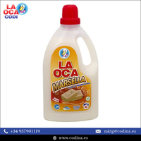 Détergent à lessive liquide LA OCA de qualité supérieure, MARSELLA, 2 litres, écologique, personnalisable, pour vêtements, en bouteille