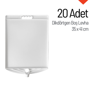 20 Hojas Rectangulares en Blanco para Señales de Tráfico 35 x 41 cm - Product Image 2