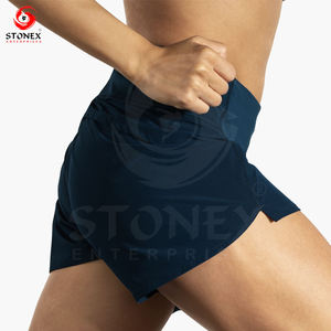 Wholesale Custom High Quality Fitness Workout Sports Drawstring Sweat <b>Shorts</b> <b>With</b> Side <b>Pockets</b> For Women - Product Image 4