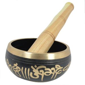 Cuenco Tibetano de Bronce Antiguo con Acabado Gris, Grabado o Martillado, para la Salud y Sonido Mágico - Product Image 6