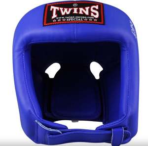 Casque de boxe de sécurité personnalisé Twins, cuir, Muay Thai, MMA, sparring, avec double visière, évents d'air, jusqu'à 7 protections pour la tête et le menton - Product Image 4