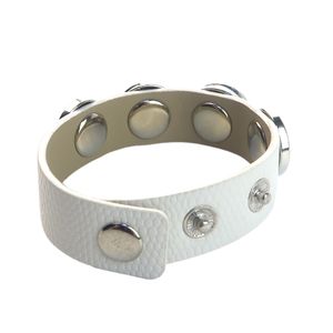 โลโก้ที่กําหนดเองปุ่ม Snap เครื่องประดับสร้อยข้อมือหนังปรับได้ - Product Image 2