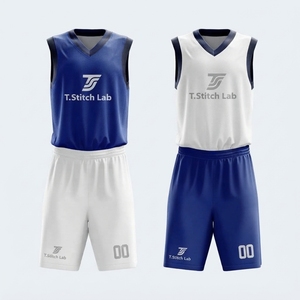 Uniformes de basket-ball réversibles pour hommes à col en V, 100 % polyester, imprimés sur mesure, prix raisonnable, respirants, séchage rapide, antibactériens - Product Image 3