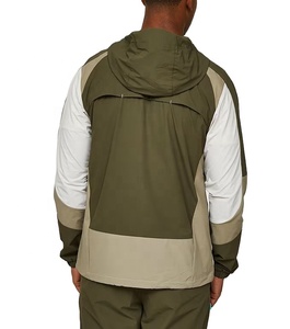 Veste de sport décontractée à fermeture éclair intégrale, personnalisable, vente en gros OEM, 100% coupe-vent, imperméable, pour la salle de sport, la remise en forme, coupe-vent pour hommes - Product Image 2