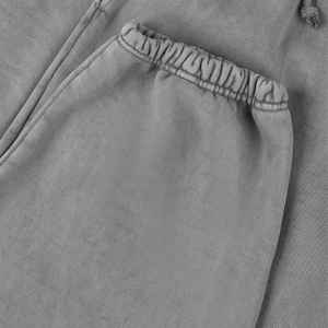 Pantalons de survêtement à jambe large en molleton de coton avec logo brodé personnalisé, poids lourd, coupe droite, pour hommes - Product Image 3