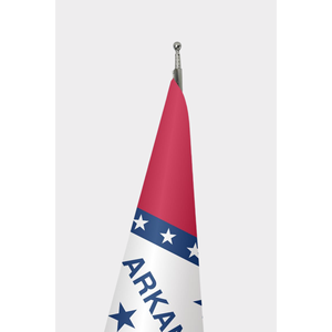 Drapeau d'intérieur officiel de l'Arkansas, 3x5 pieds, en polyester et coton, style fanion, avec impression numérique, mât en aluminium pour affichage - Product Image 3