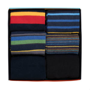 Calzini Caldi in Cotone da Uomo, 6 Paia, Collezione a Righe, Bianchi, Stile Sportivo Quotidiano, Taglia Unica, con Suola Antiscivolo per Sport Invernali - Product Image 1