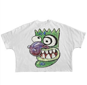 Vente chaude Hommes 100% Coton Boxy Style T-Shirt Poids Lourd 280 Gsm Boxy Fit Surdimensionné Recadrée Style Hip Hop Motif Tissu - Product Image 5