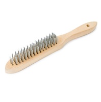 Brosse à fil métallique en acier inoxydable OEM la plus vendue, avec manche en fer, pour applications industrielles, mécaniques et bricolage, garantie 3 ans