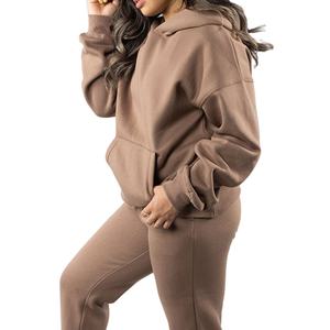 Pullover Wholesale Oversized <b>Women</b> Heavy Cotton <b>Fleece</b> <b>Hoodie</b> 2025 Custom Made Heavyweight Cotton <b>Fleece</b> Long Pullover - Product Image 2