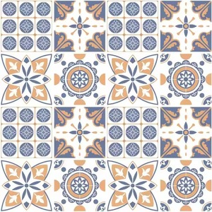 Carreaux en céramique à fleurs rustiques de style marocain 30x30cm Décoration de sol de salon mate - Product Image 3