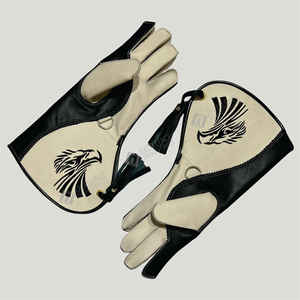 Gants de fauconnerie en cuir de haute qualité avec logo original, avec tige en carbone, imperméables, durables, légers, pour l'entraînement des faucons et la chasse - Product Image 4