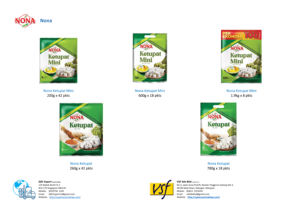 Nona Ketupat Palas (Glutinous) (Bola de masa hervida de arroz comprimido del sudeste asiático) Pastel de arroz hervido en hojas de palma 336G x 24 pkts - Product Image 2