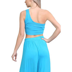 Soutien-gorge pour femmes transpirant et respirant Brassier sans couture une épaule culture soutien-gorge de sport contraste Style coton mode soutien-gorge - Product Image 6