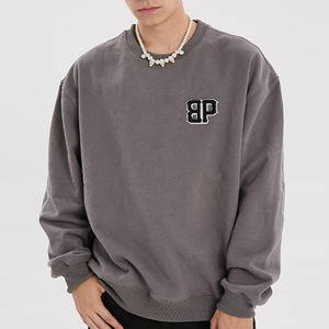 OEM personalizado de impresión de cuello redondo de peso pesado de algodón de gran tamaño sudadera de los hombres baratos - Product Image 1