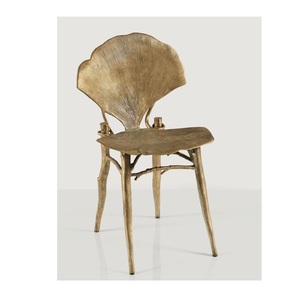 Silla minimalista de metal con estructura de acero estable que proporciona comodidad constante para un asiento elegante en la oficina en casa. - Product Image 2