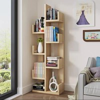 Vente chaude-Bibliothèque d'arbre en bois, bibliothèque d'arbre sur pied dans le salon/la maison/le bureau, étagère de rangement en bois