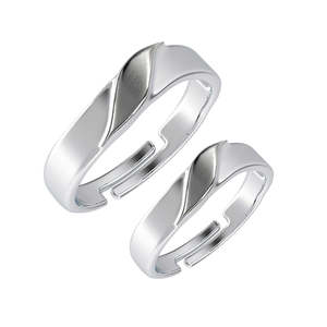 NOVAMART Fine Buy Premium 925 Pure Sterling Silver Men's <b>Ring</b> Rhodium & Gold Plated with Zircon Inlay <b>Couple</b> Jewelry Wholesale E - Product Image 1
