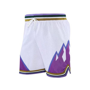 Pantalones cortos de baloncesto para hombre de alta calidad, pantalones cortos sublimados de dos tonos con estampado de colores para gimnasio y Fitness para niños - Product Image 3